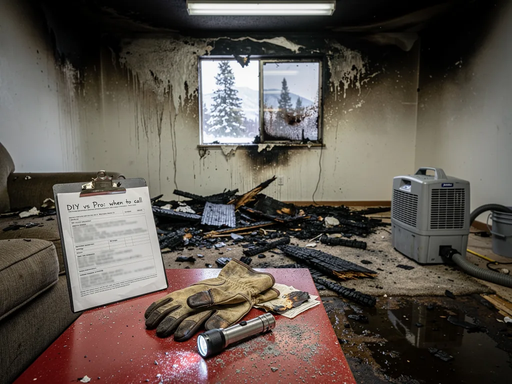 DIY vs when to call a pro after a fire incident
