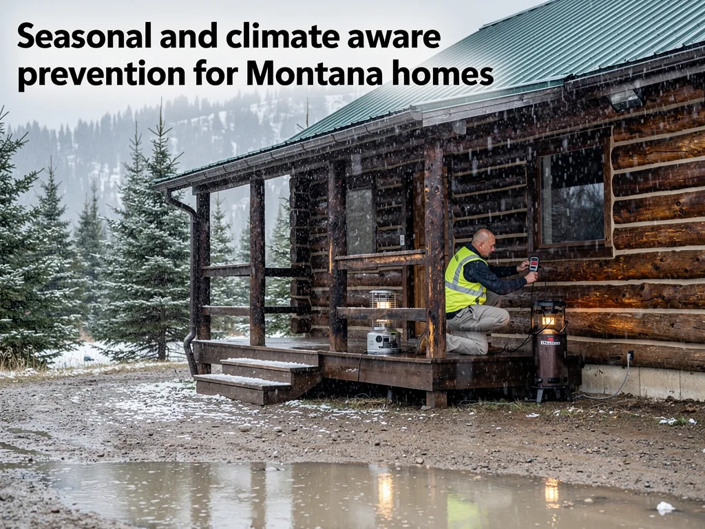 Seasonal and climate aware prevention for Montana homes